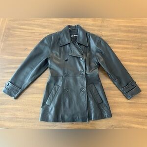 Luis Alvear Genuine Leather Black Jacket Size Small